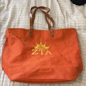 ZTA Sorority Letter Weekend Getaway Bag Zeta Tau Alpha Weekender Tote Bag Zeta Travel Bag Carry On